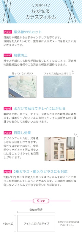 はがせるガラスフィルム すりガラス調 4