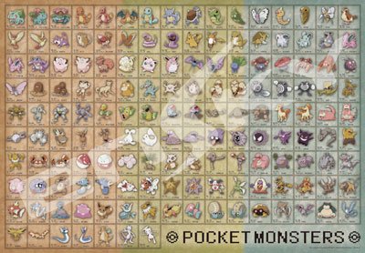 ジグソーパズル ポケットモンスター ポケモン図鑑No.001～151 1