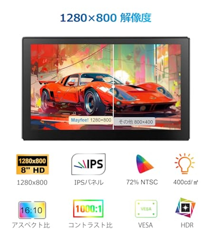 8インチタッチモニター 2