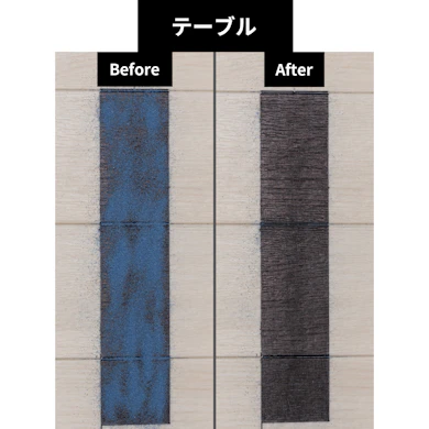 テーブルの砂は99.7%以上、お菓子のクズは1粒も残らず吸えた!