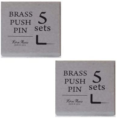 BRASS プッシュピン Lフック 7