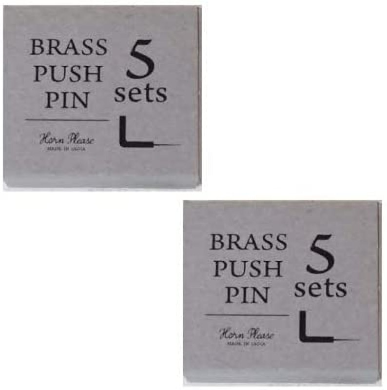 BRASS プッシュピン Lフック 7
