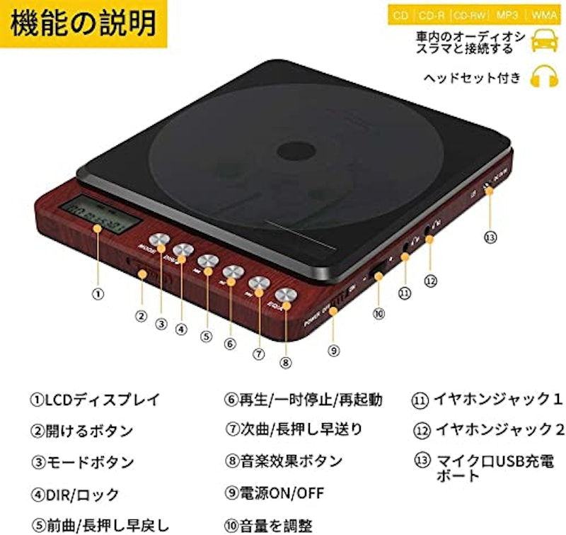 ポータブルCDプレーヤー 2
