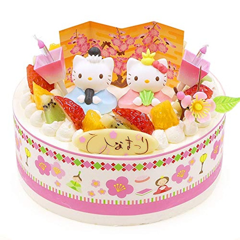 ひな祭りハローキティ生クリームケーキ 1