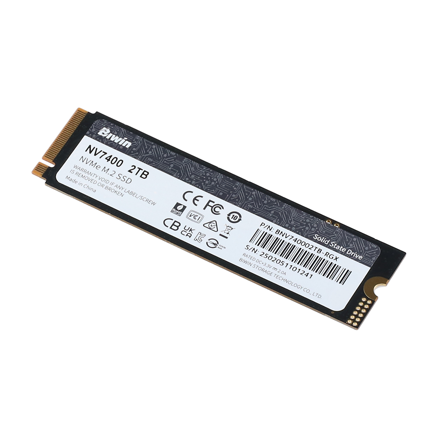 未開封新品　Biwin NV7400 2TB PCIe Gen4 SSD Maximize Performance with Black Opal NV7400 M.2 PCIe 4.0 SSD