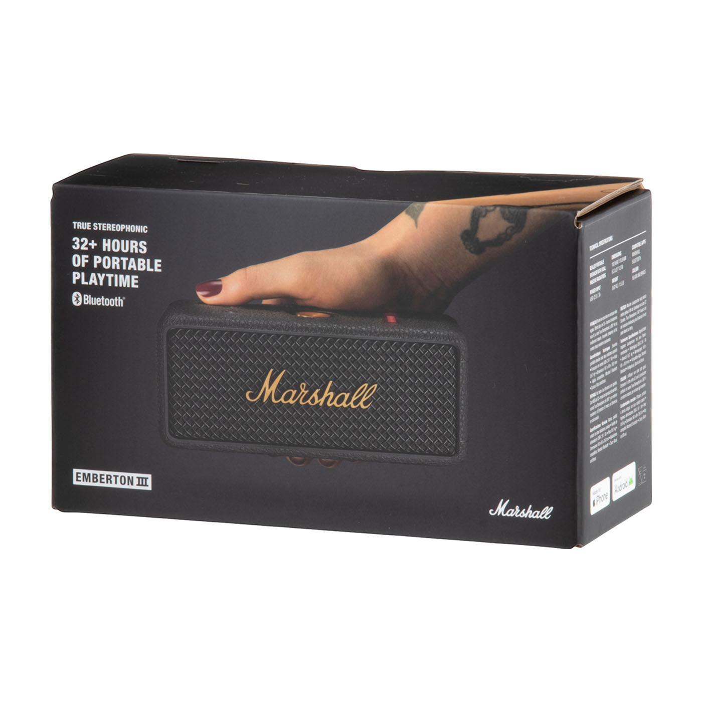 Marshall ワイヤレスポータブル防水スピーカー Emberton クリーム