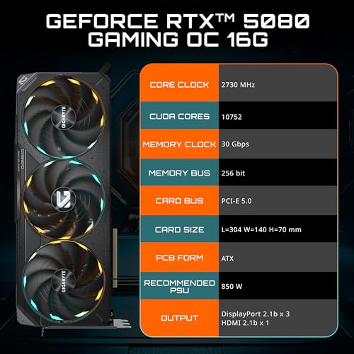 GIGABYTE GeForce RTX 5080 Gaming OC 16G 2