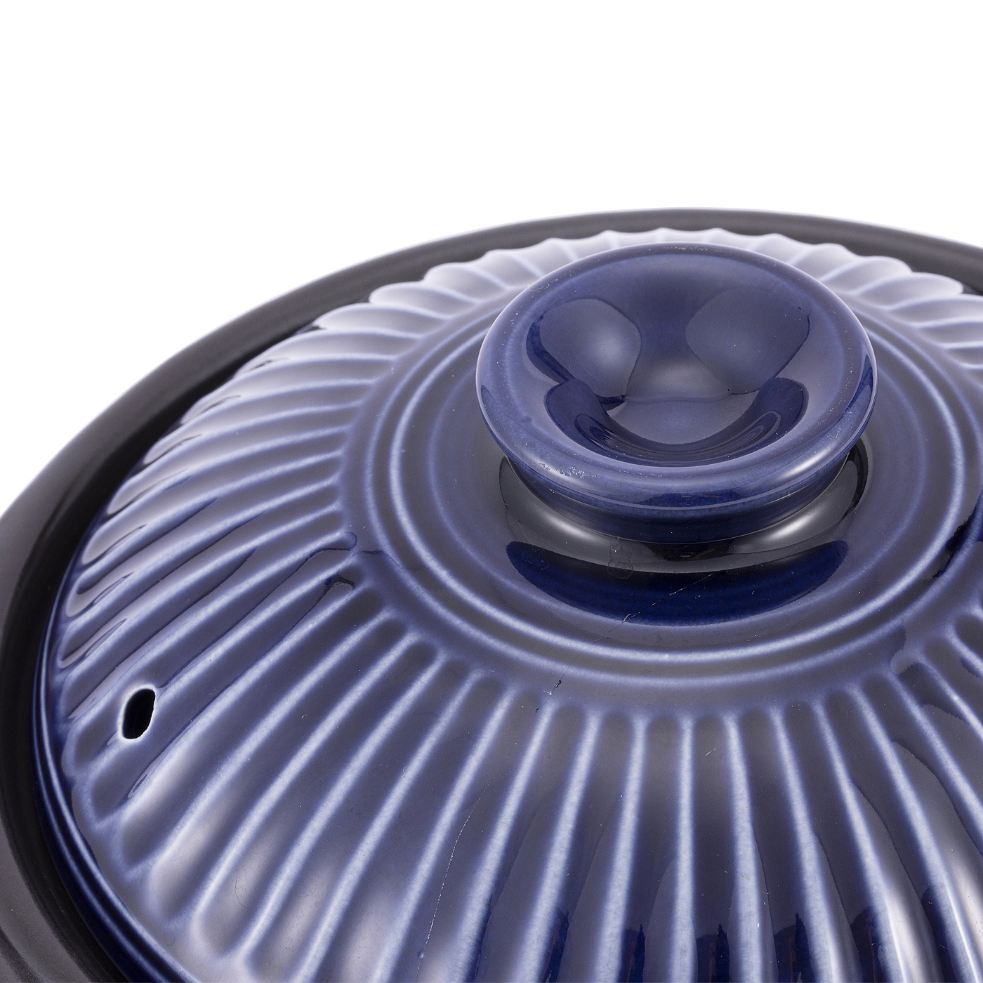 菊花 土鍋 瑠璃釉 4