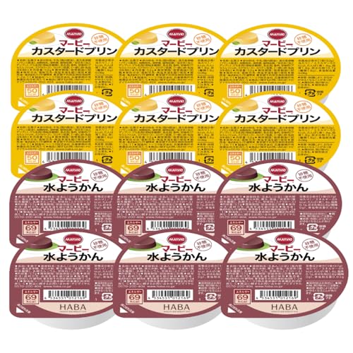 カップデザート カスタードプリン、水ようかん各6個 1