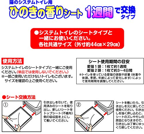 クリーンミュウ 猫のシステムトイレ用 ひのきの香りシート 4