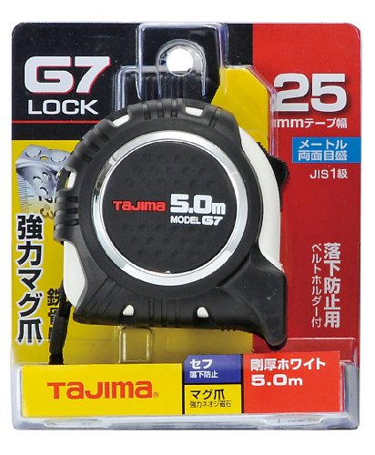 Tajima LOCK 25 メジャー 5m MAG 左利き用セフホルダー付き