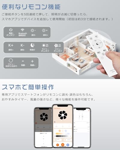 LEDシーリングファンライト 6