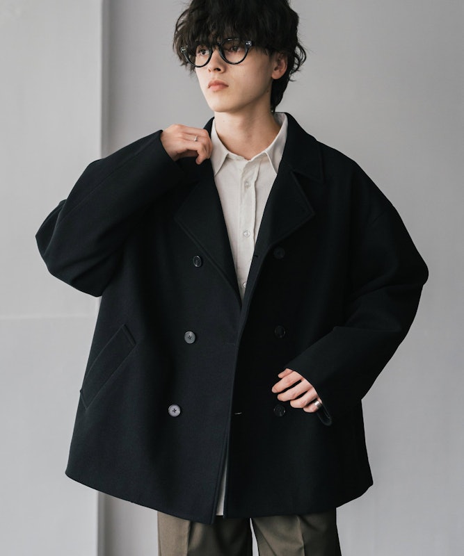 T/M オーバーサイズダブルブレストPコート 1