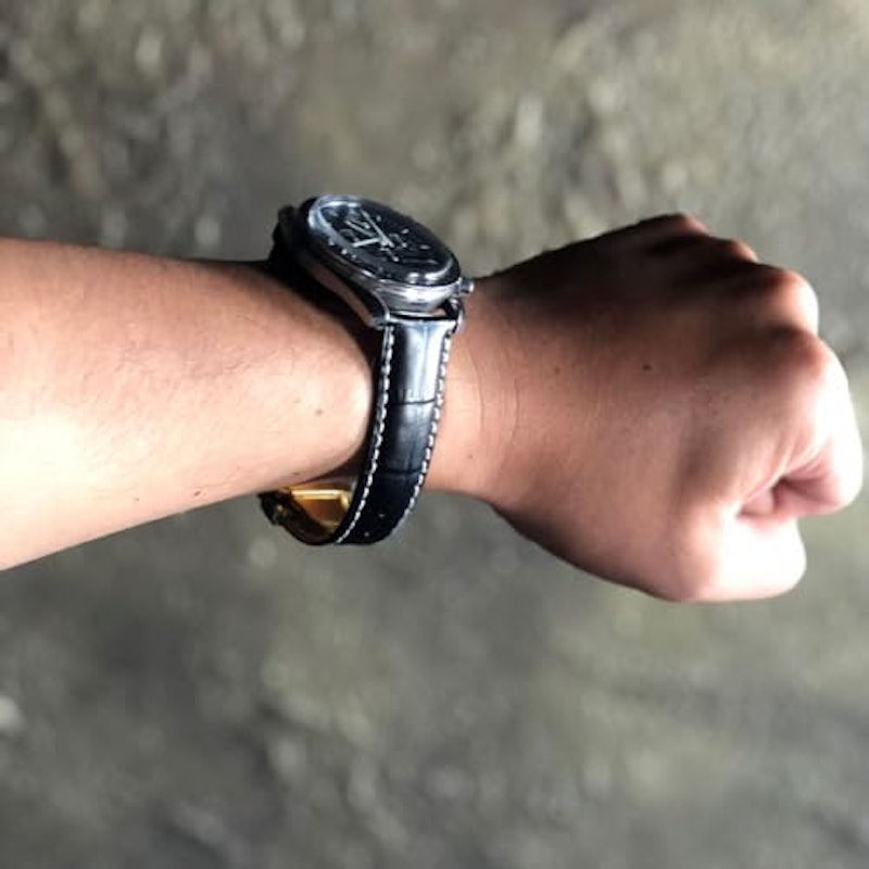 本革製Dバックル腕時計ベルト 7