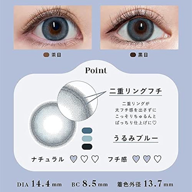 ワンデーカラコン Swan Blue 4