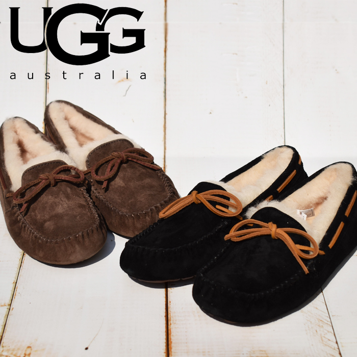 UGG W DAKOTA グレー 23cm スリッポン　モカシン 新品】UGG モカシン DAKOTA 23cm グレー 冬 可愛い リボン