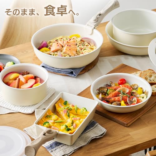 鍋とフライパンセット - 調理器具3点セット ノンスティック - IH対応