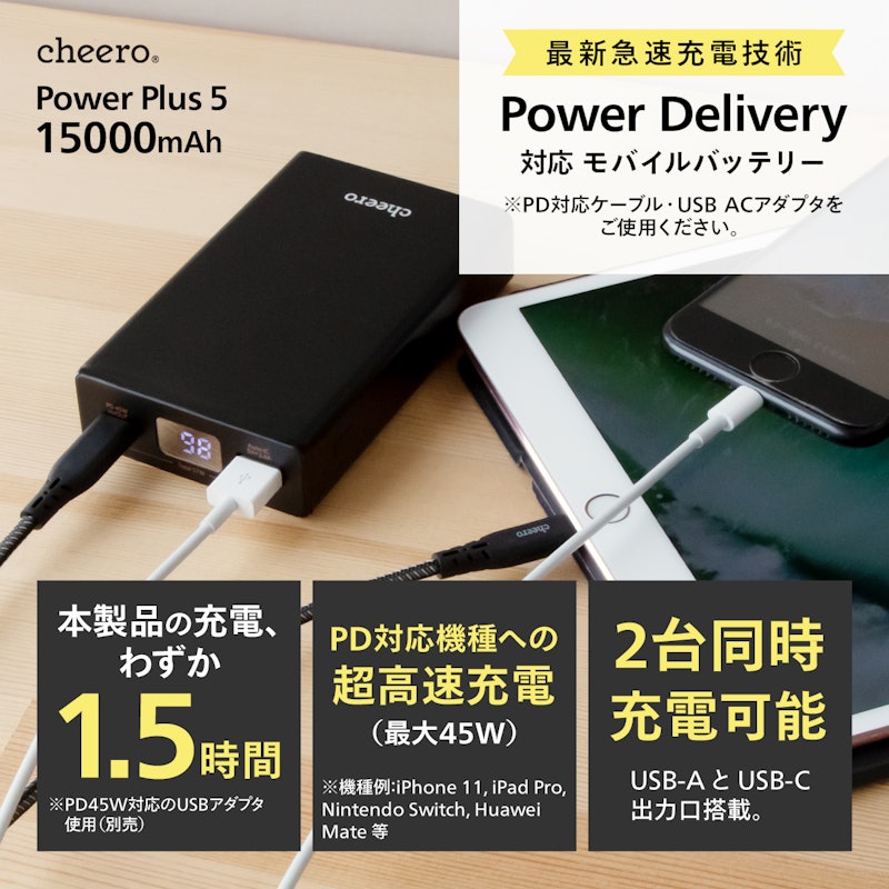 Power Plus 5 15000mAh with Power Delivery 45W 4