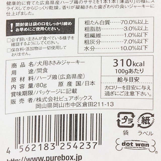 ドットわん ササミジャーキーを全24商品と比較 口コミや評判を実際に使ってレビューしました Mybest