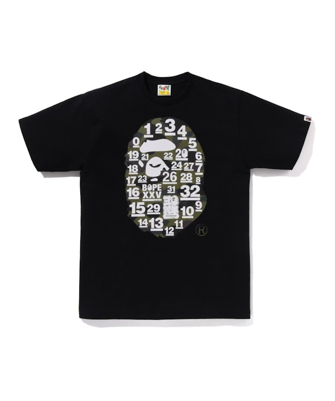 A BATHING APE 32ND ANNIV. 1ST CAMO BIG APE HEAD TEE 1