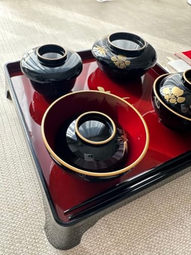 お食い初め用 黒漆塗り器セット 3