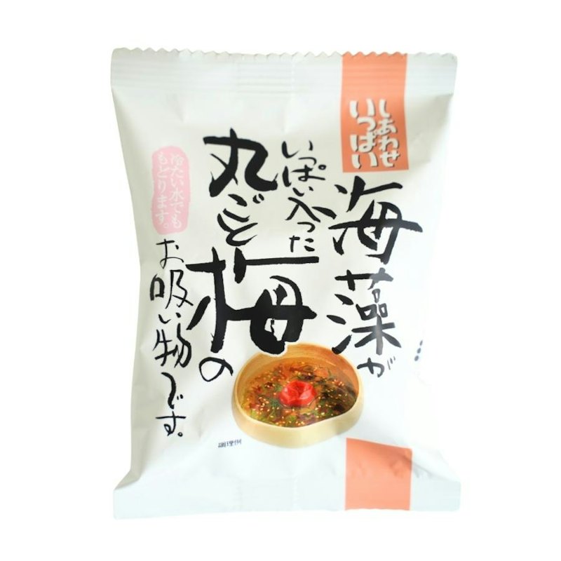 海藻がいっぱい入った丸ごと梅のお吸い物 1