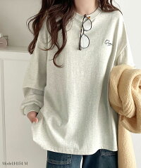 ワンポイント胸刺繍シンプルロンTee 5