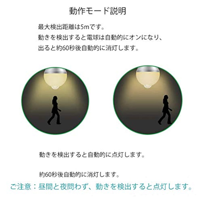 LED センサー電球 3
