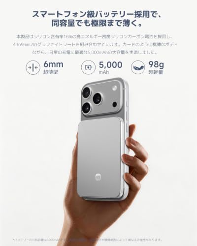  UltraThin Magnetic Power Bank 5000 15W 2