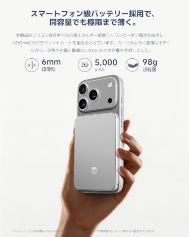 UltraThin Magnetic Power Bank 5000 15W 2