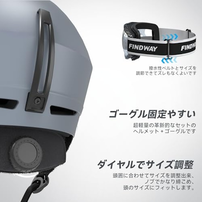 スキーヘルメットとゴーグルのセット 3