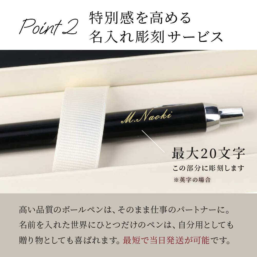 名入れ ハンカチとPARKERボールペンセット箱入り 4