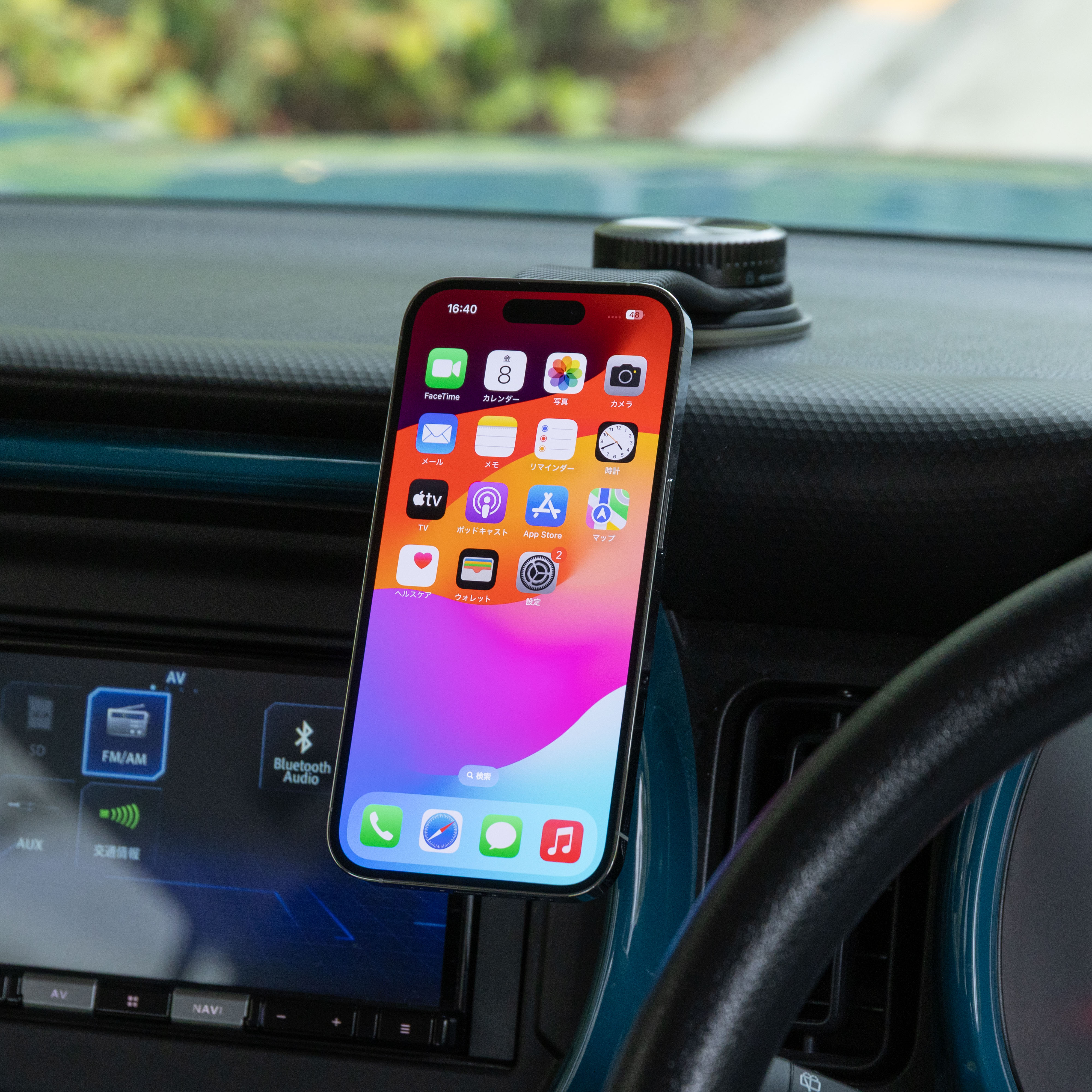 Qi2対応 車載スマホホルダー 3