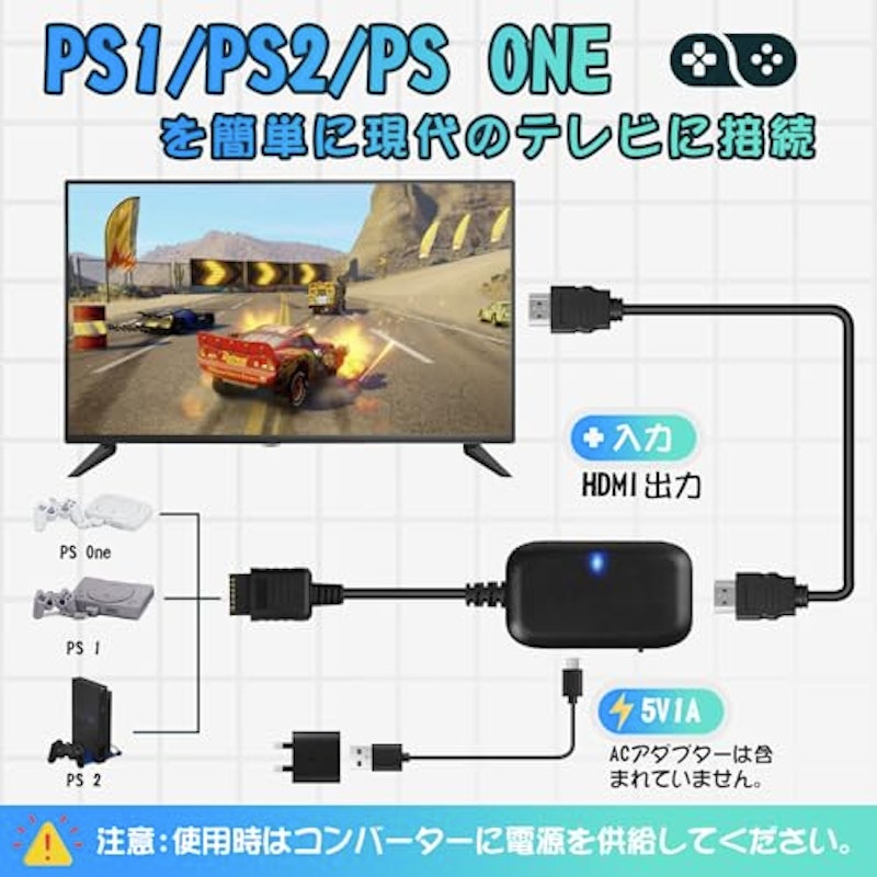 PS1/PS2 HDMI 変換コンバーター 3