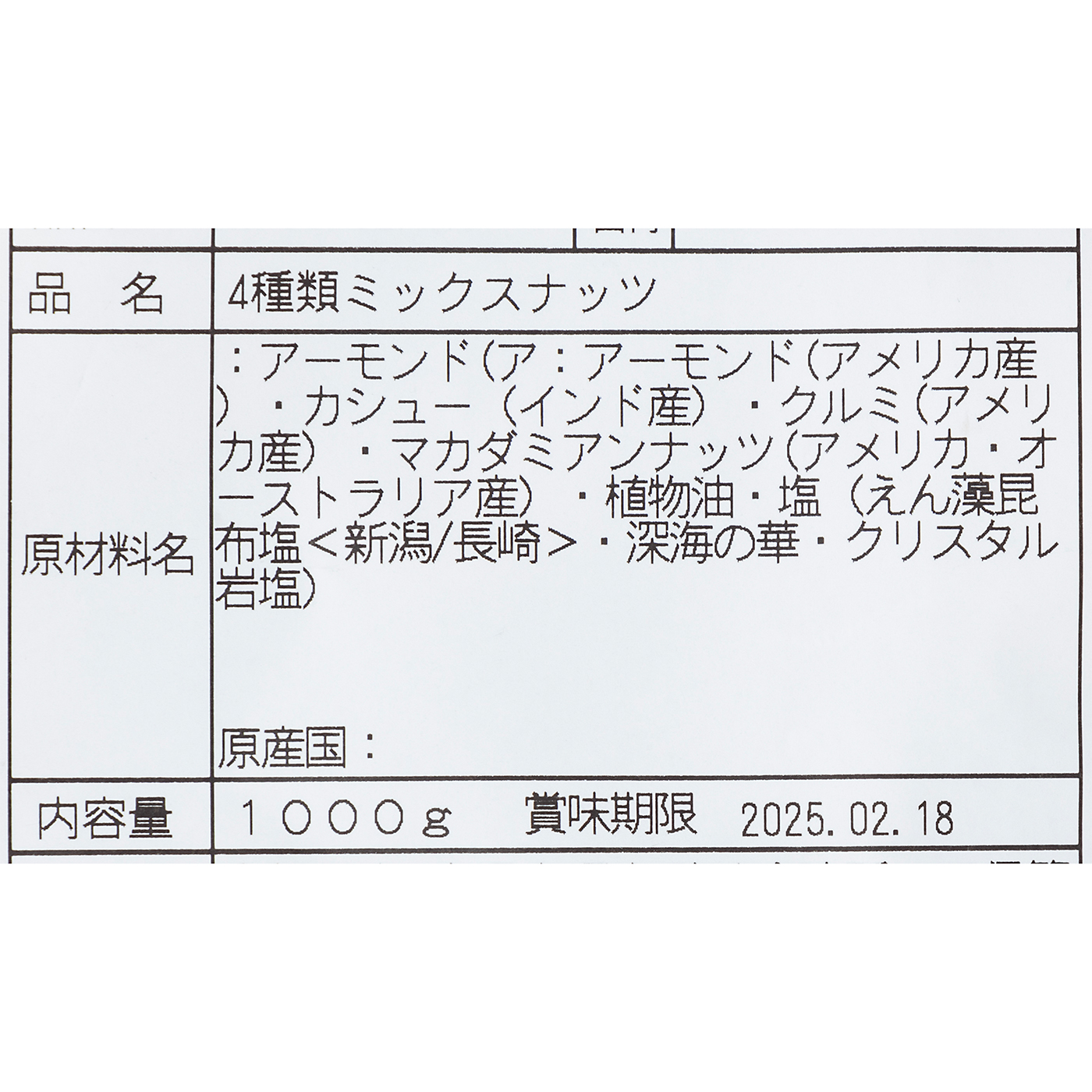 Bar御用達 4種類の極上ミックスナッツ うす塩仕立て 3