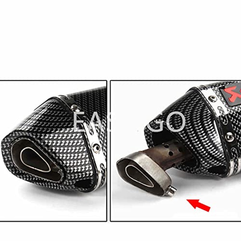 スリップオンマフラー バイクサイレンサー 汎用 長さ470mm 50.8mm 3