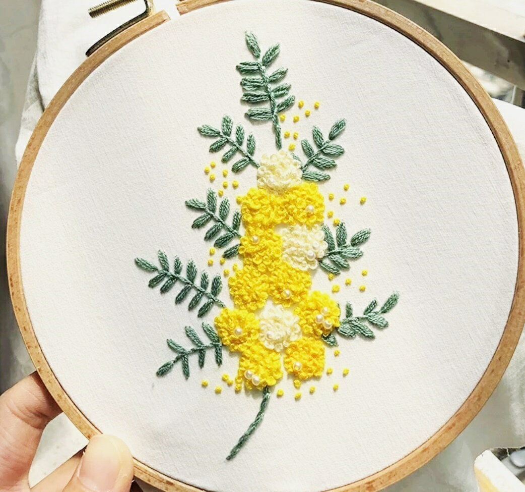 刺繍キット 刺繍 花の輪3 図案印刷 クロスステッチ 初心者