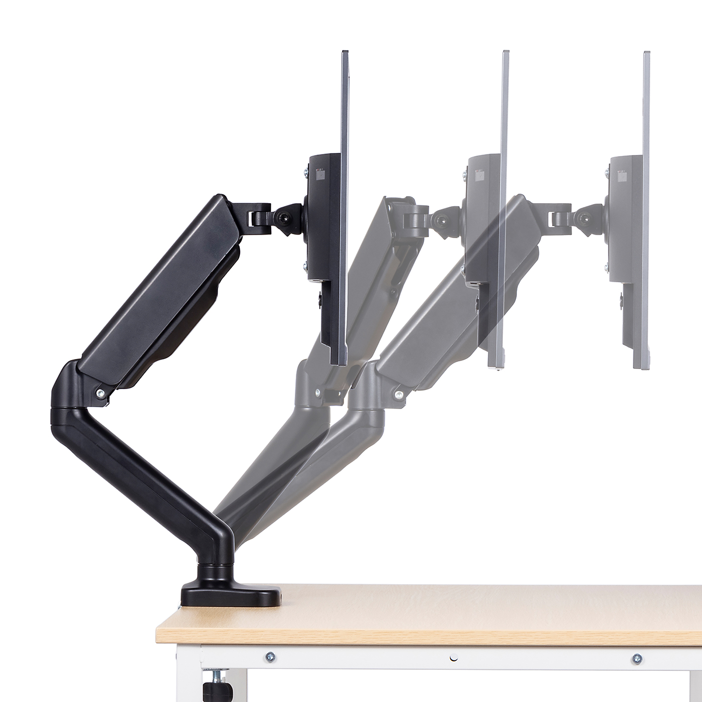 エレコム ディスプレイアーム（シングルアーム／ガス式） DPA-SS02BKを