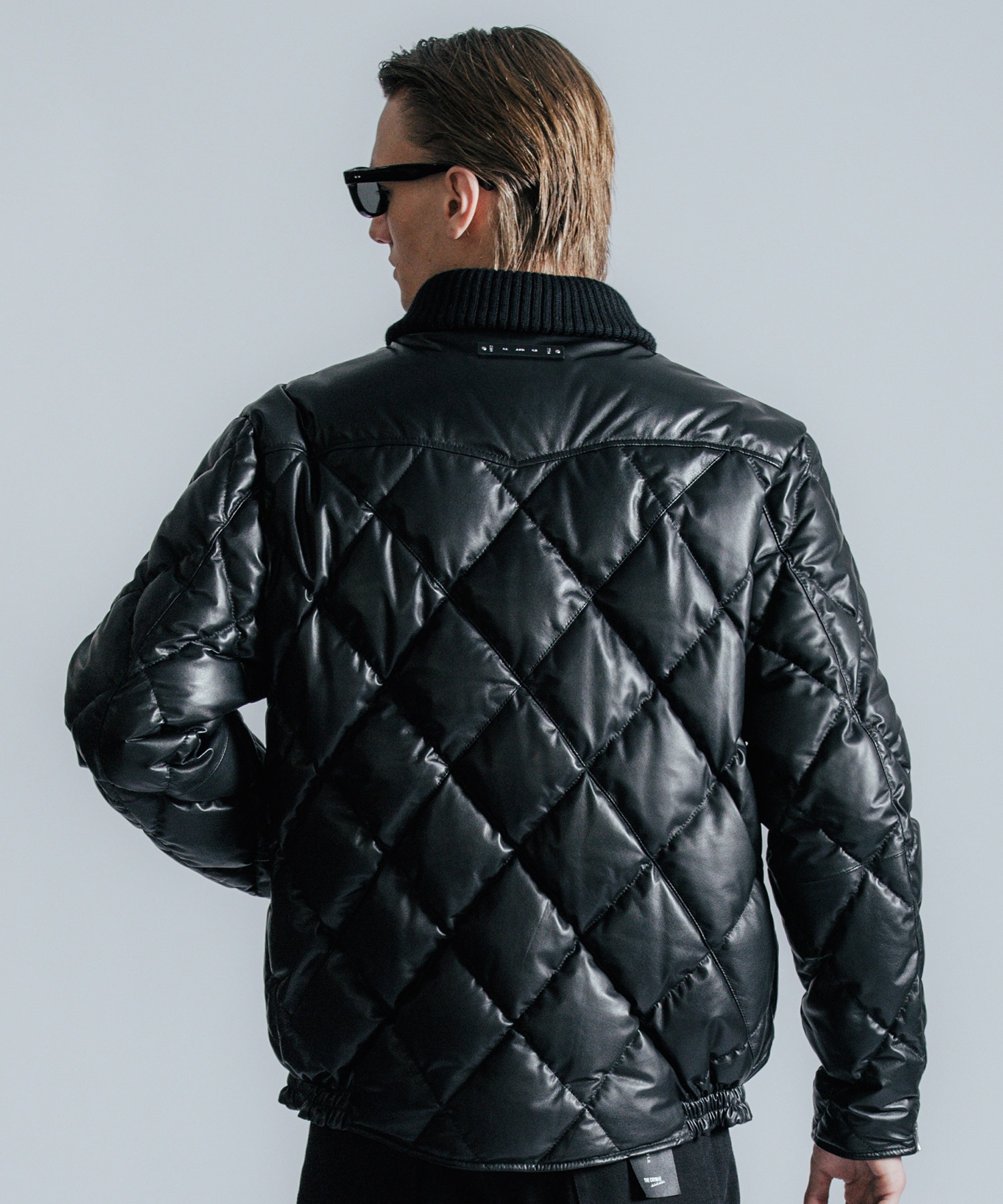 DIAMOND QUILT ラムレザーダウンジャケット 7