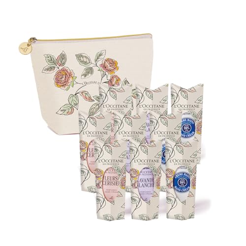 L'OCCITANE カドー アン フルール 9本 ミニサイズのハンドクリーム9本 ギフトセット ポーチ付き 1