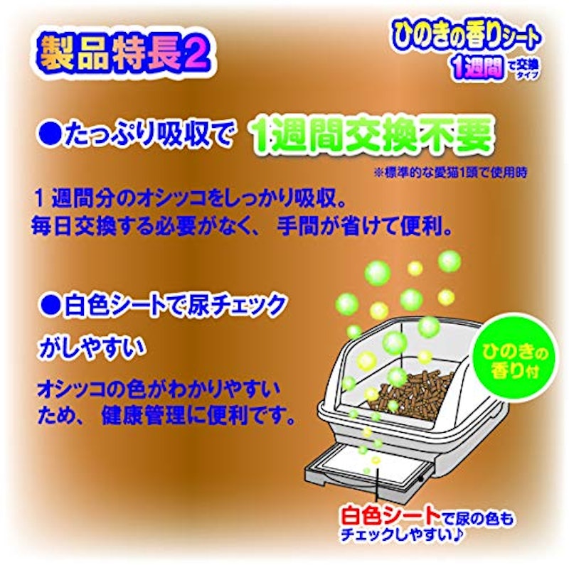 クリーンミュウ 猫のシステムトイレ用 ひのきの香りシート 3