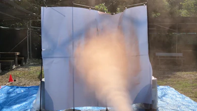一点に集まらず面で広がる噴射。噴射痕から見てとれた拡散のよさ