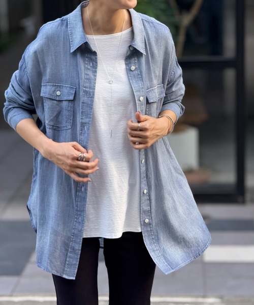 シフォンデニムシャツ 3