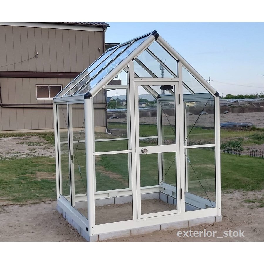 屋外温室 プチカ WP-10DW 1坪 両ドアタイプ ガラス仕様 直送 - 2