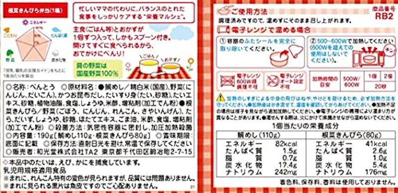 根菜きんぴら弁当 2