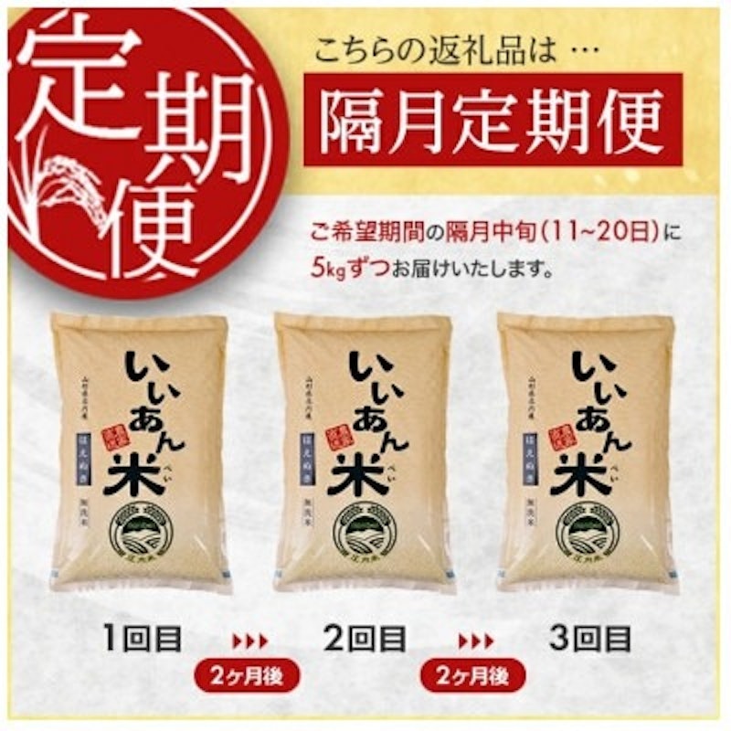 無洗米はえぬき 隔月定期便 2