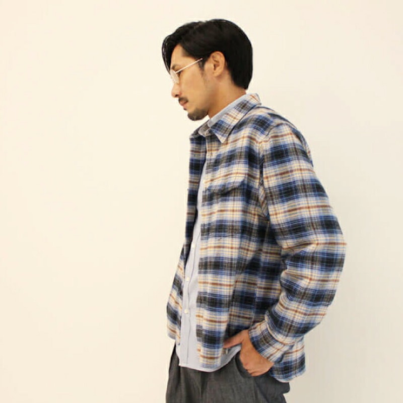 THE INDUSTRY WORKS オリジナルチェックヘビーフランネルシャツ 3
