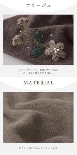 MOCO フラワー刺繍 フリース デザインワッチ 3