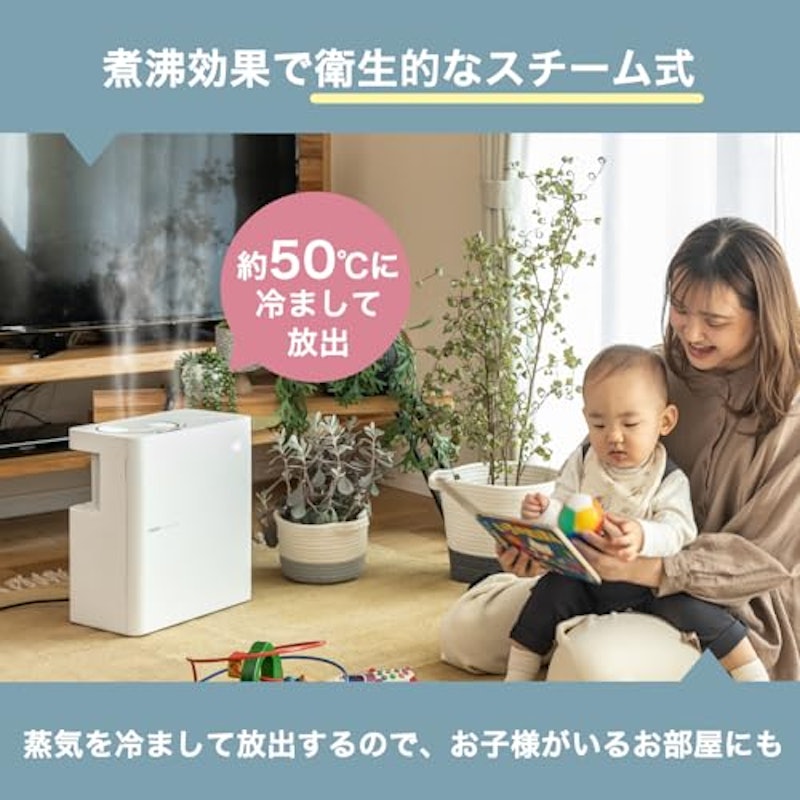サーキュレーター付パワースチーム式加湿器 4