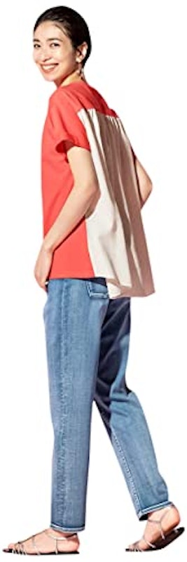 バックギャザー 異素材ブラウス 1